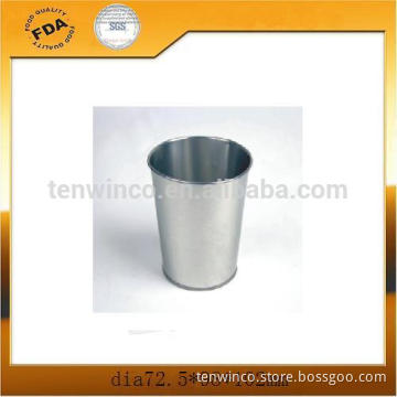 Home without a portable silver tin bucket/dia72.5*98*102mm